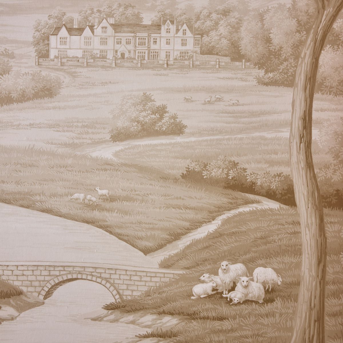 Cotswolds in Café Mural - Caitlin Wilson Design