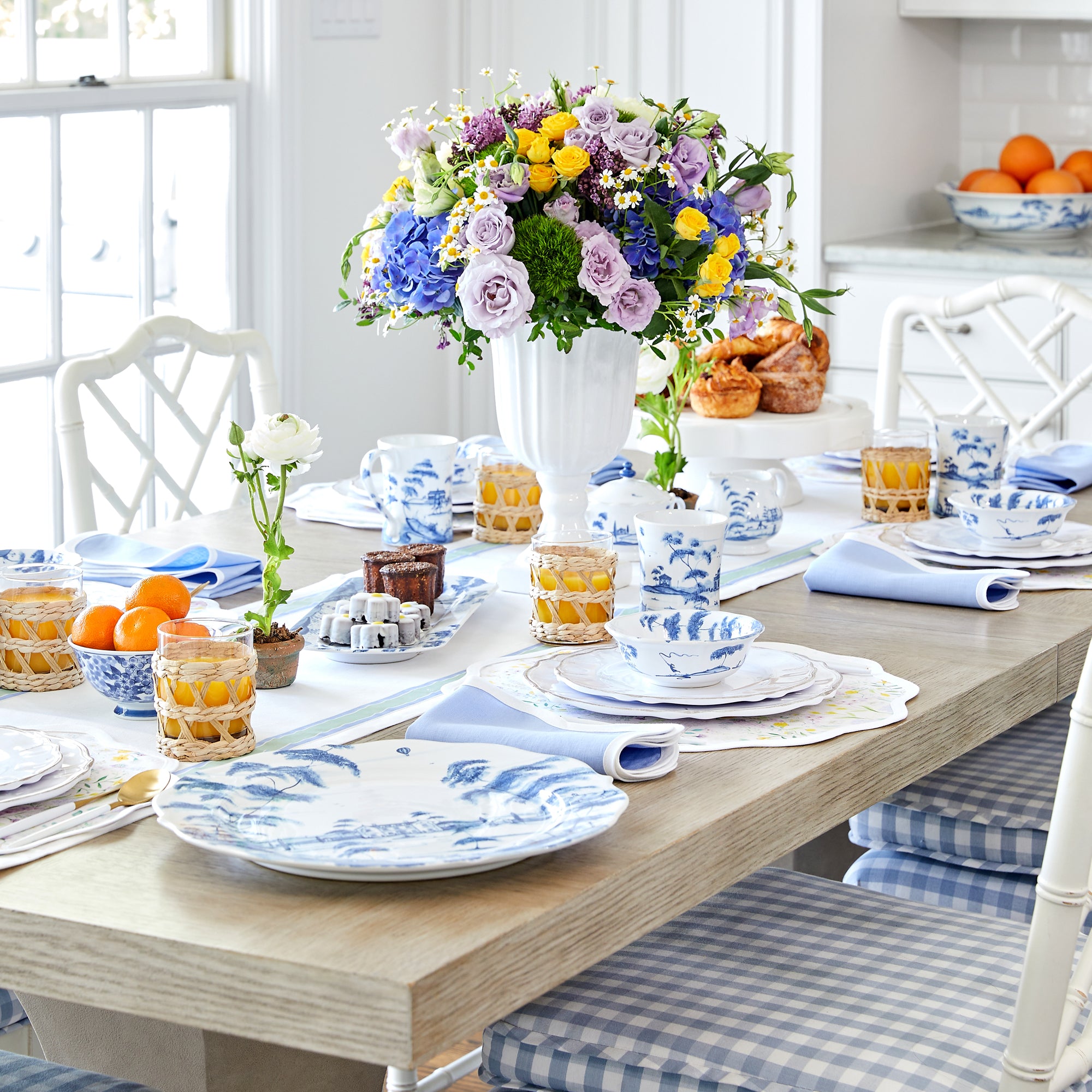 Country Estate Delft Blue Serving Bowl Harvest