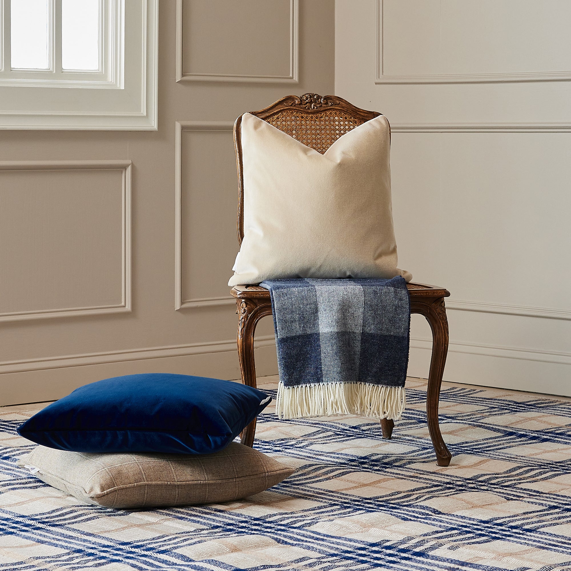 Cream Velvet Pillow Cover