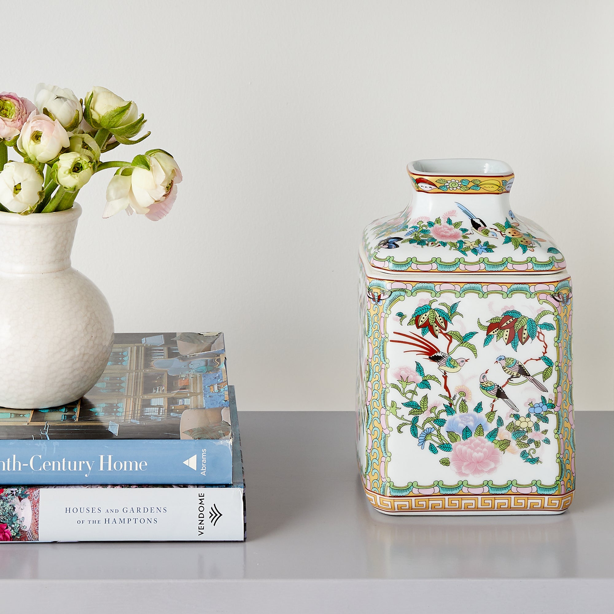 English Rose Porcelain Tissue Holder