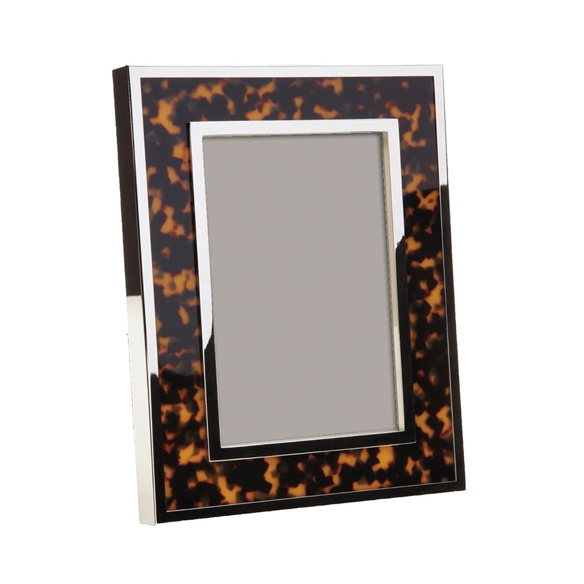 Faux Tortoise Shell & Silver Frame