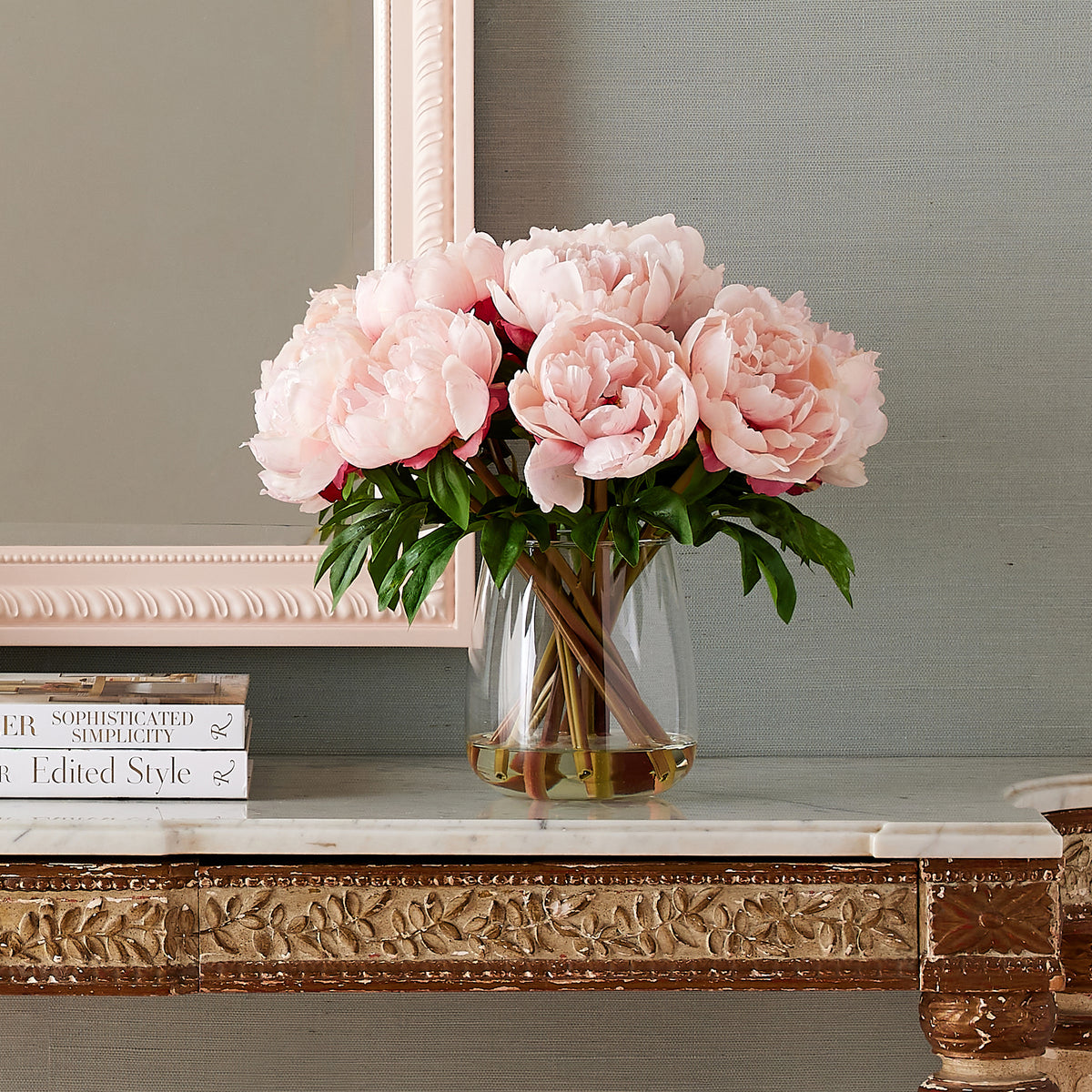 Faux Peony Bouquet