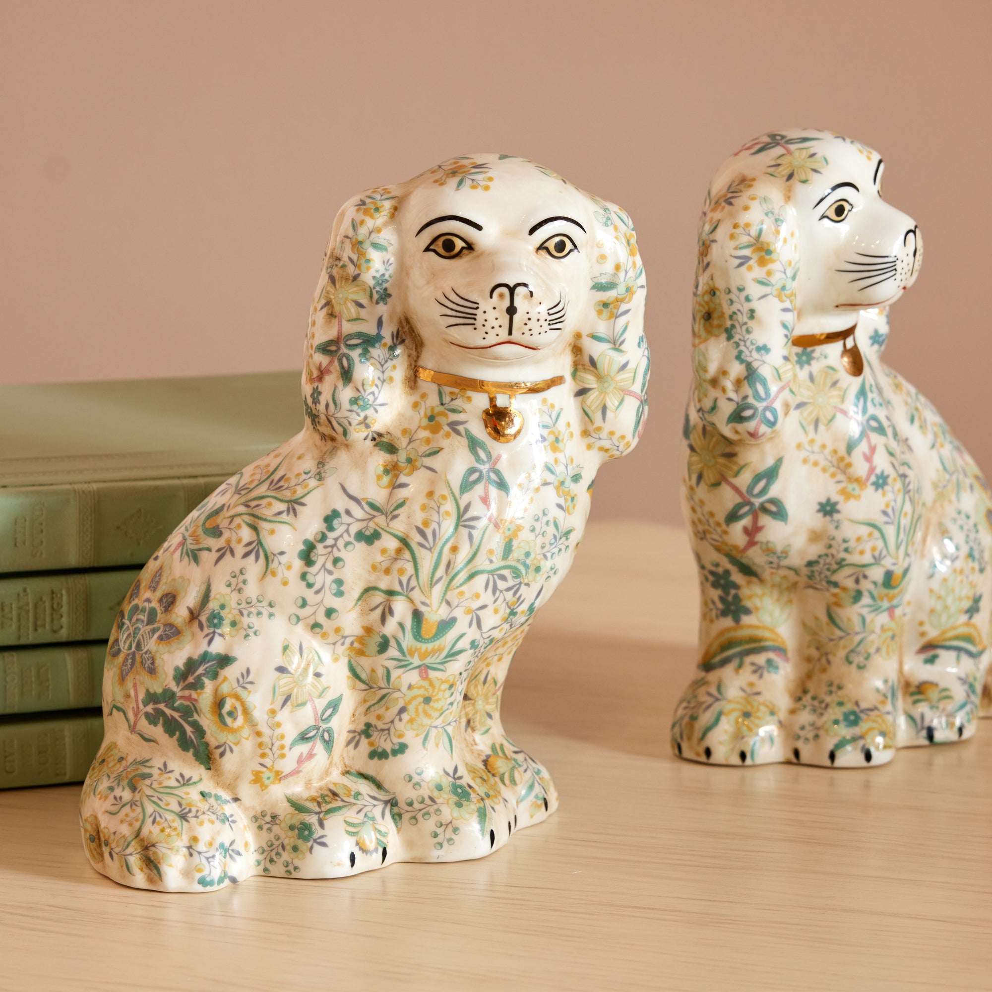 Floral Staffordshire Dogs
