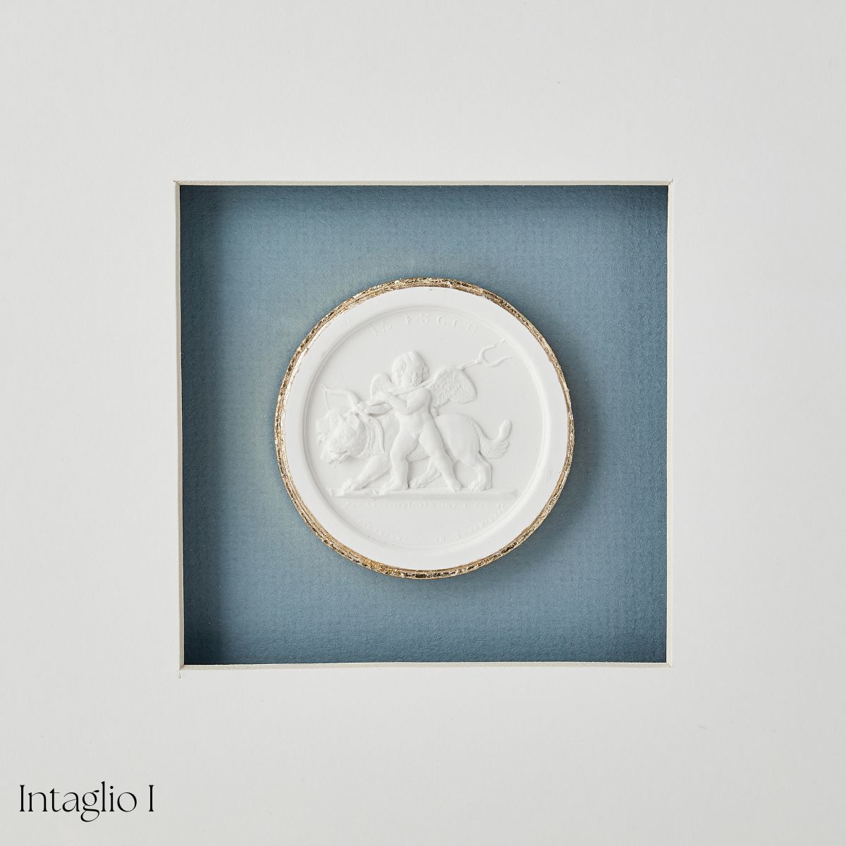 Blue Framed Intaglio - Caitlin Wilson Design