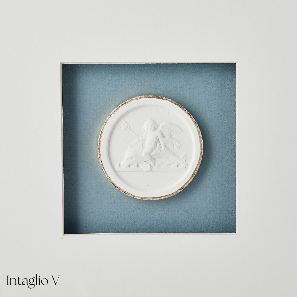 Blue Framed Intaglio - Caitlin Wilson Design