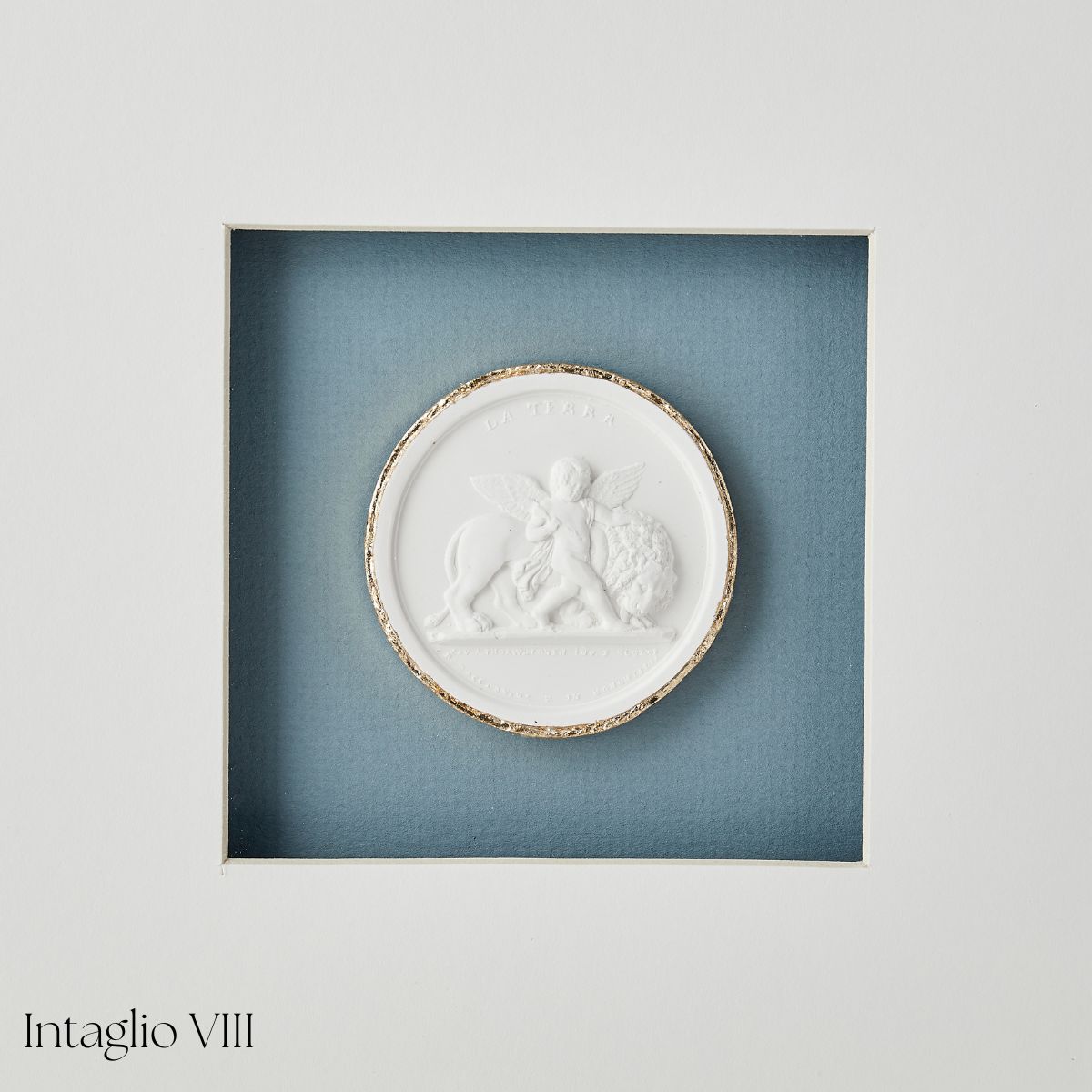 Blue Framed Intaglio - Caitlin Wilson Design