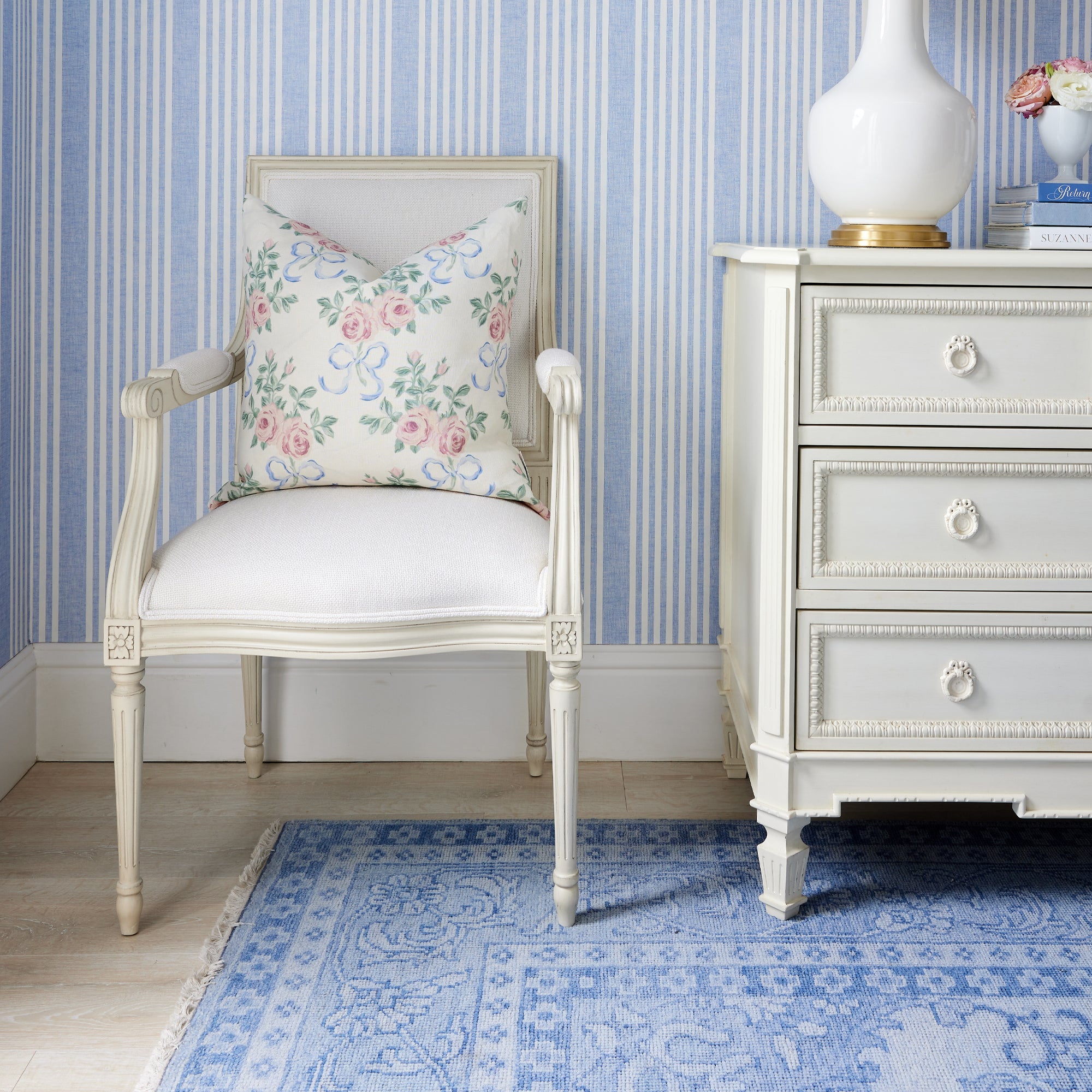 Genevieve Arm Chair in Cream