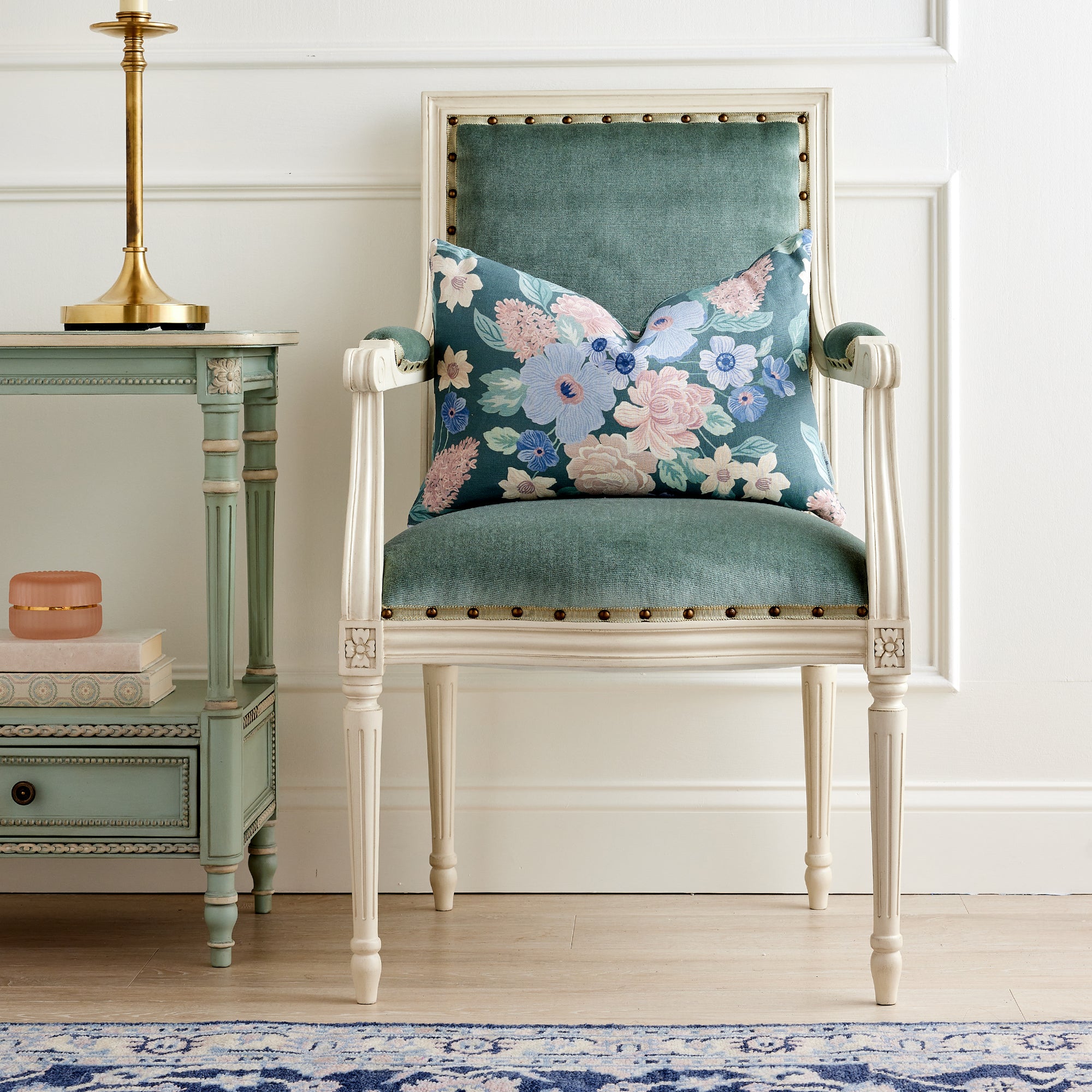 Genevieve Arm Chair in Green