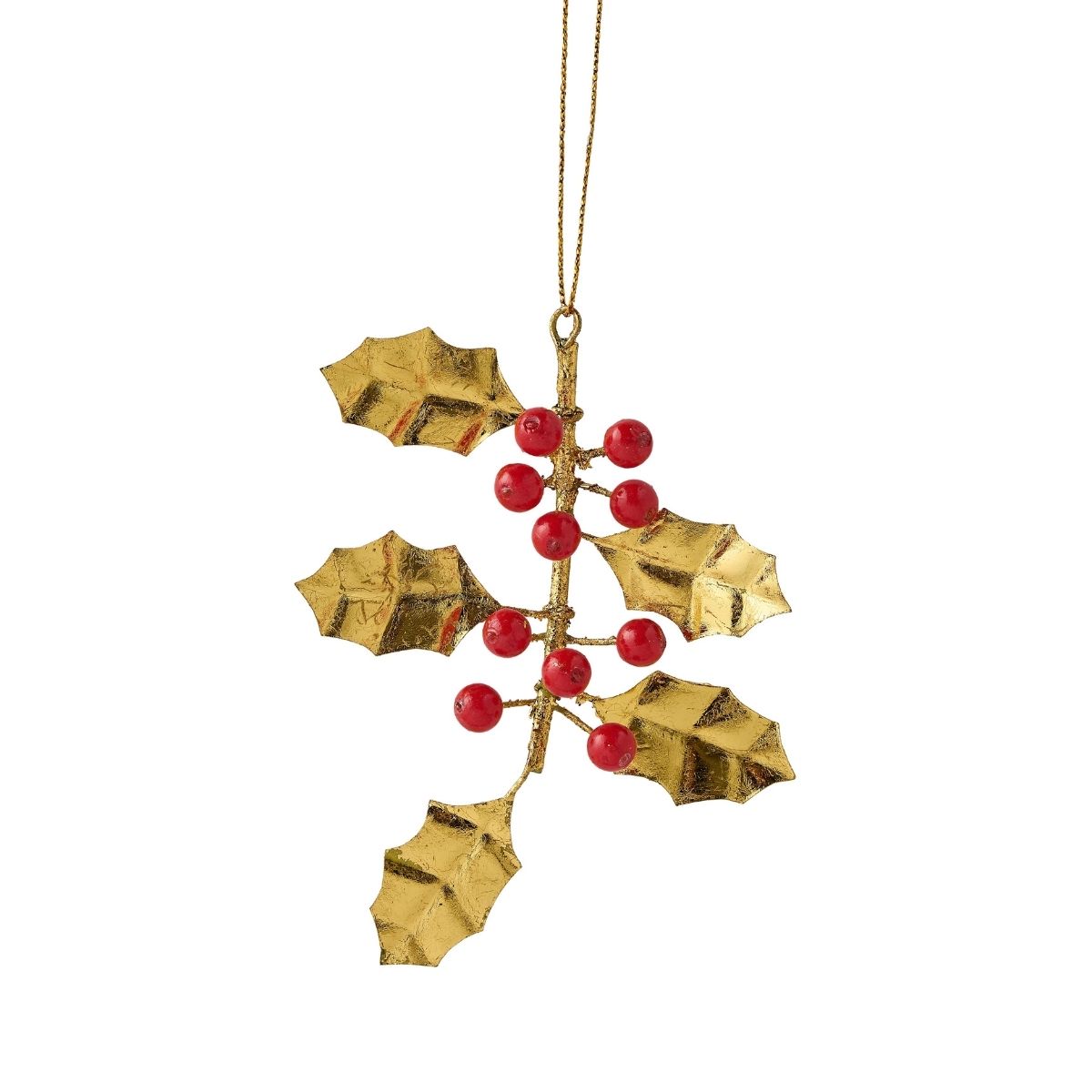 Gilded Holly Ornament - Caitlin Wilson Design