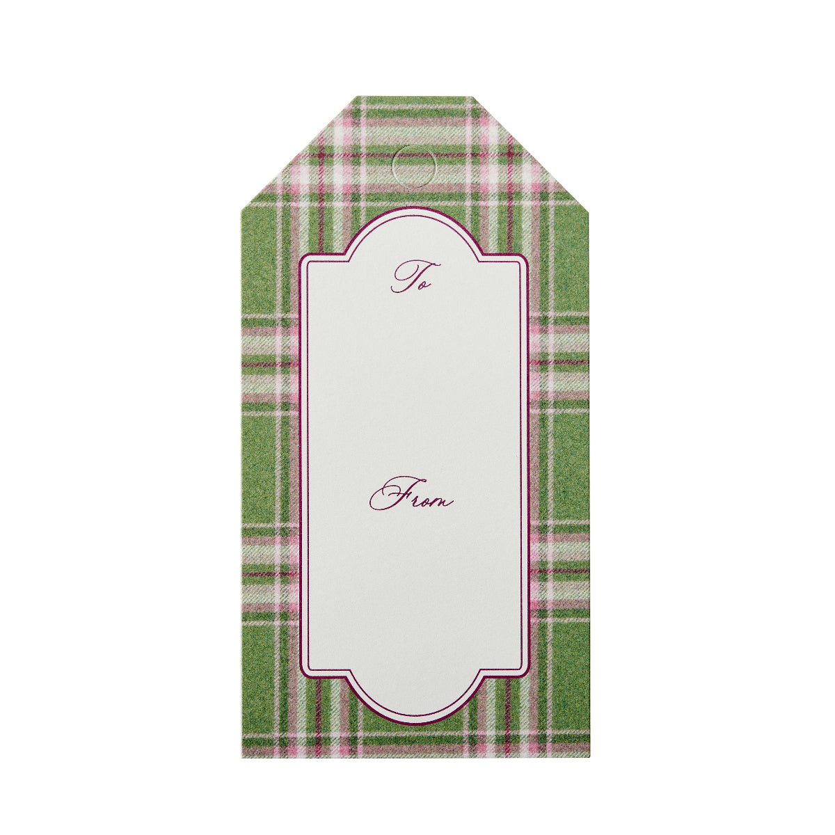 Ivy Plaid Gift Tag - Caitlin Wilson Design