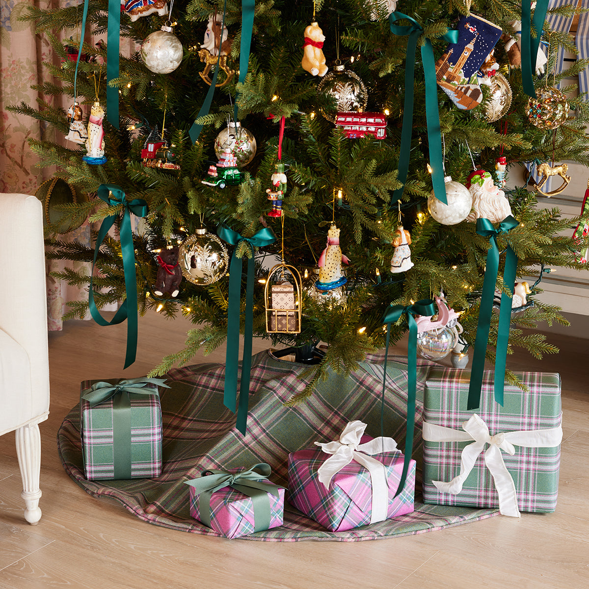 Ivy Plaid Wool Tree Skirt - Caitlin WIlson Design