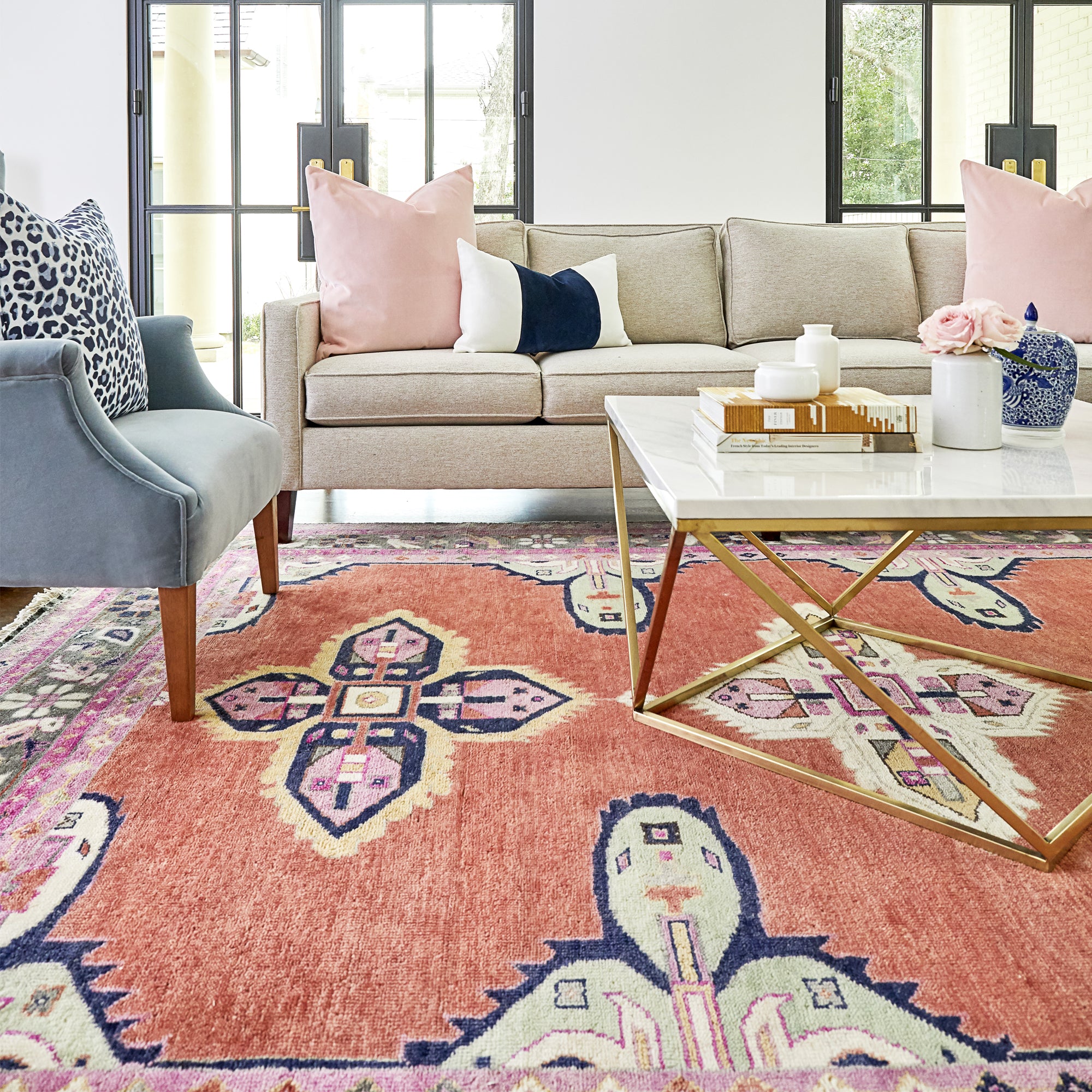 Kismet Rug Coral | Hand-Knotted Persian Rug | Caitlin Wilson