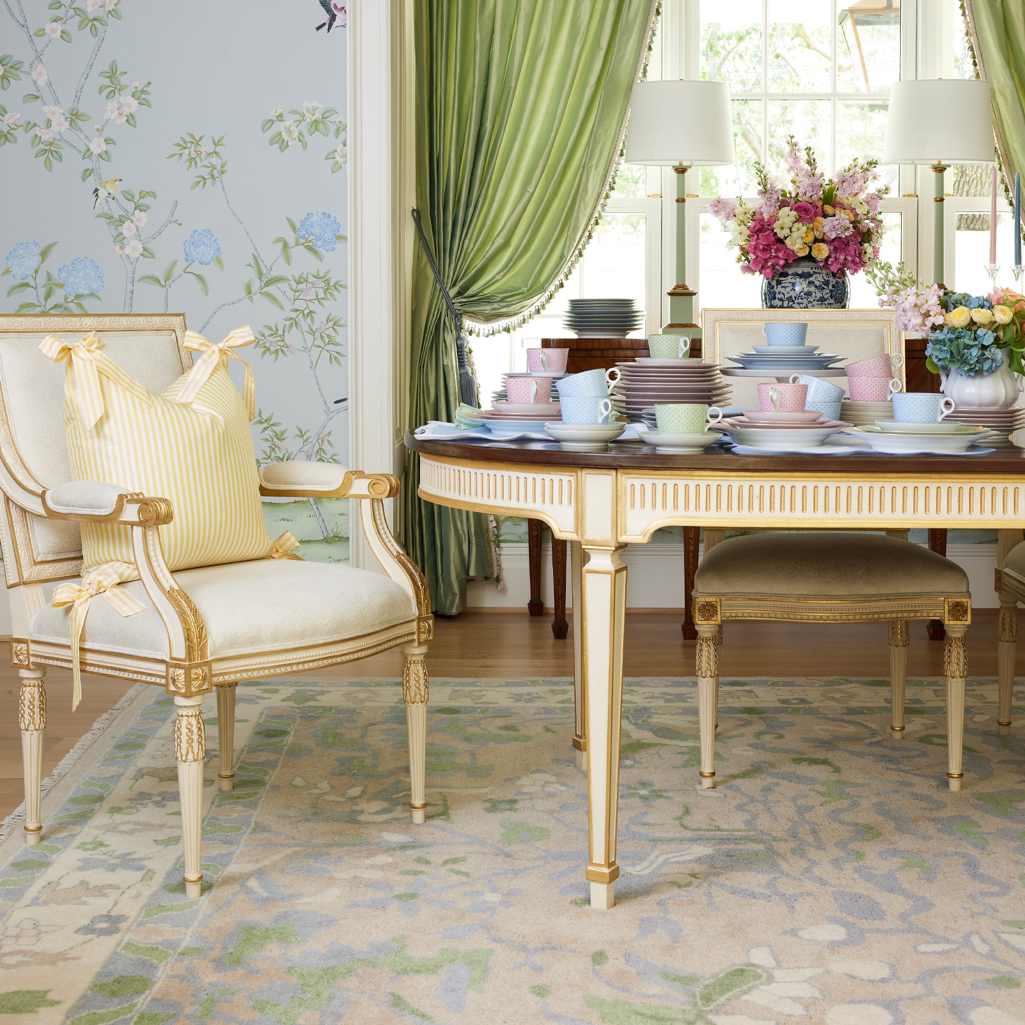 Large Lily Dining Table in Brown