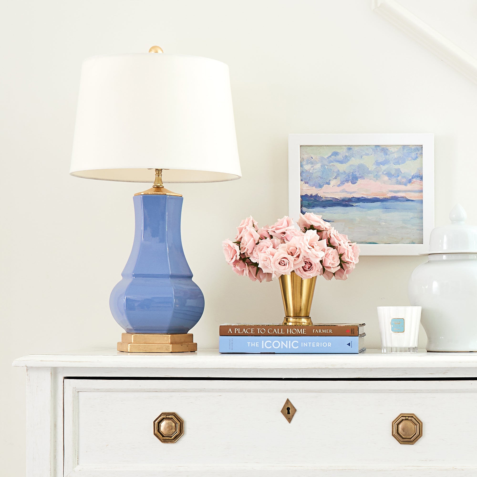 h*i様 Lumignon リボンバストフラッフィートップス ライトブルー Lucille Lamp in French Blue | Caitlin Wilson
