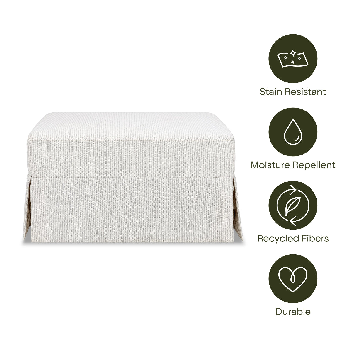 Crawford Gliding Ottoman - Caitlin Wilson Designs