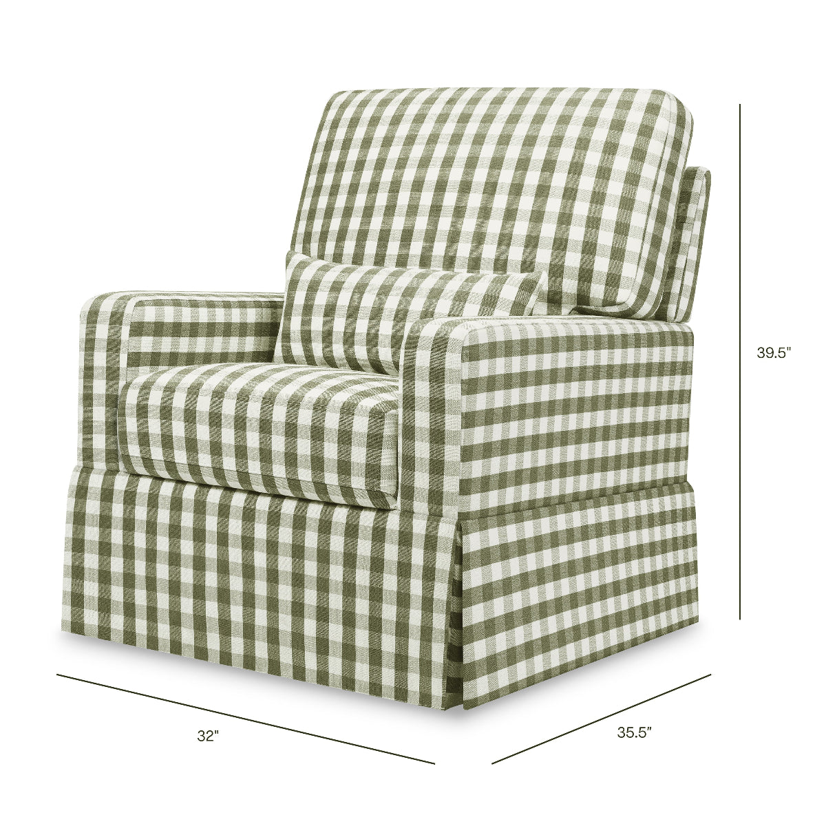 Crawford Pillowback Comfort Swivel Glider - Caitlin Wilson Designs