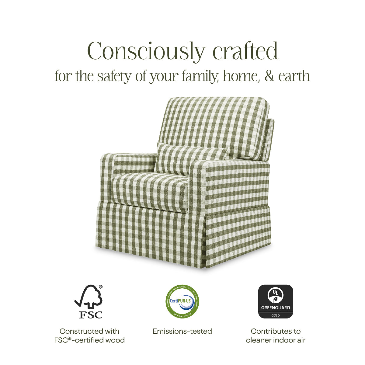 Crawford Pillowback Comfort Swivel Glider - Caitlin Wilson Designs
