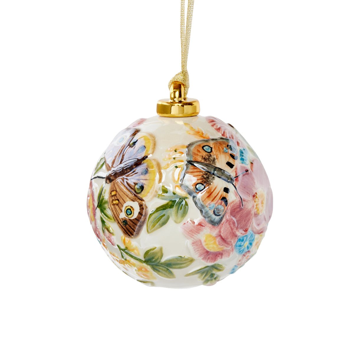 Mariposa Porcelain Ball Ornament - Caitlin Wilson Designs