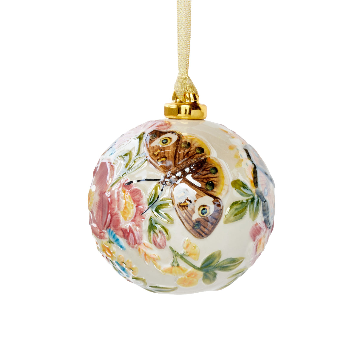 Mariposa Porcelain Ball Ornament - Caitlin Wilson Designs