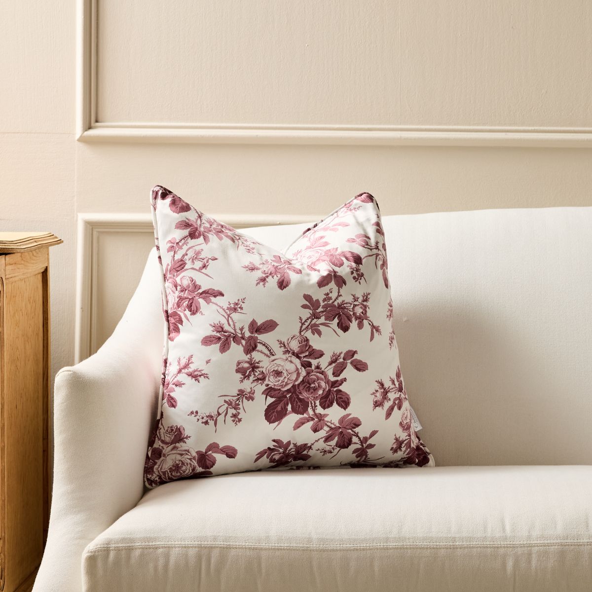 Mary Jayne in Bordeaux Pillow Cover - Caitlin Wilson Design