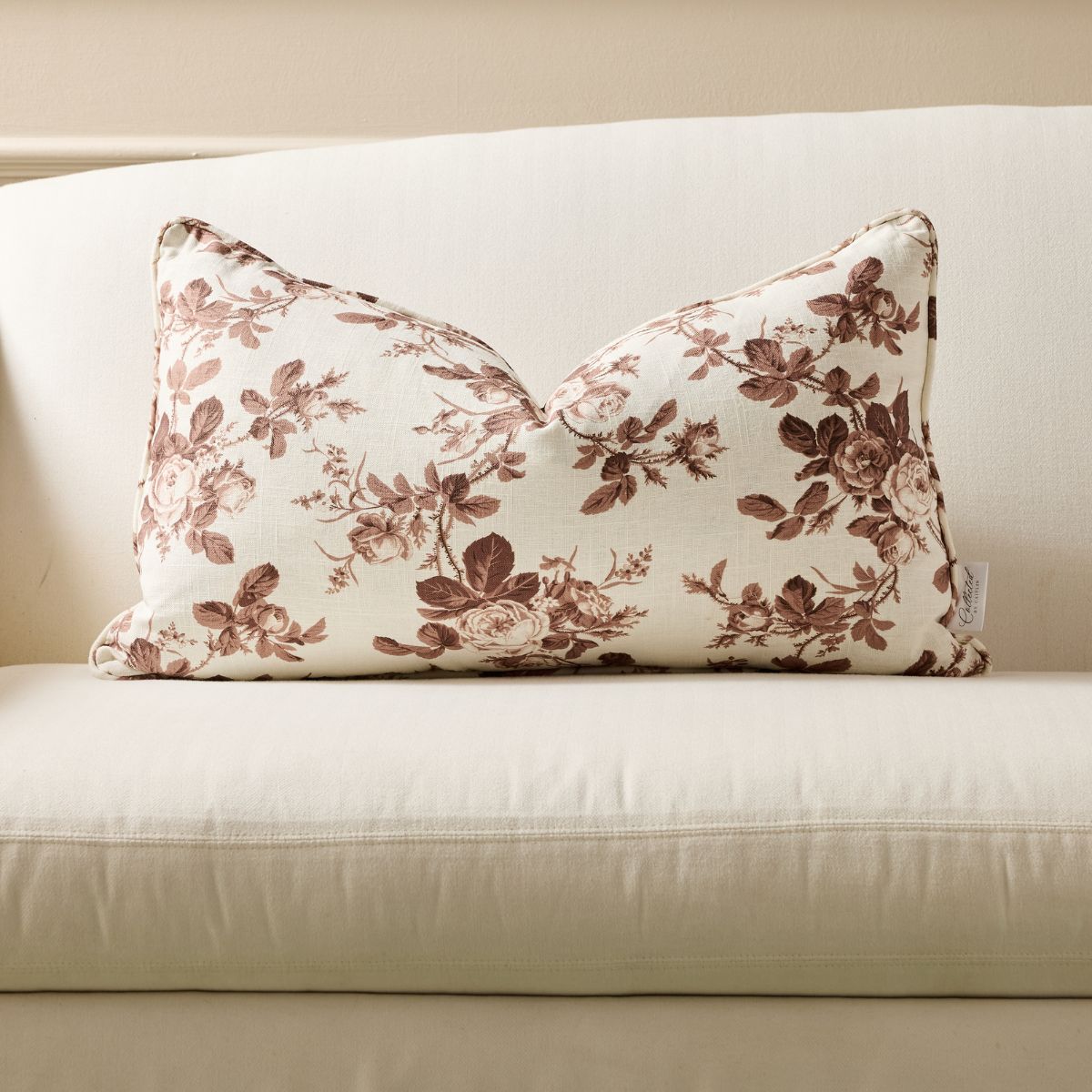 Mary Jayne in Cocoa Pillow Cover - Caitlin Wilson Design
