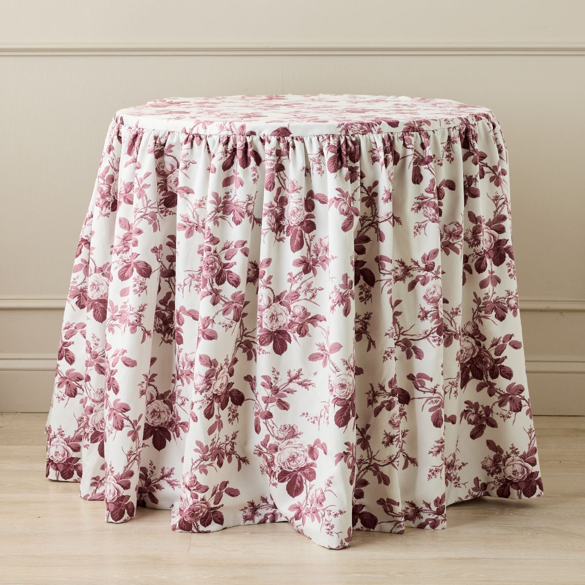 Mary Jayne in Bordeaux Table Skirt - Caitlin Wilson Design