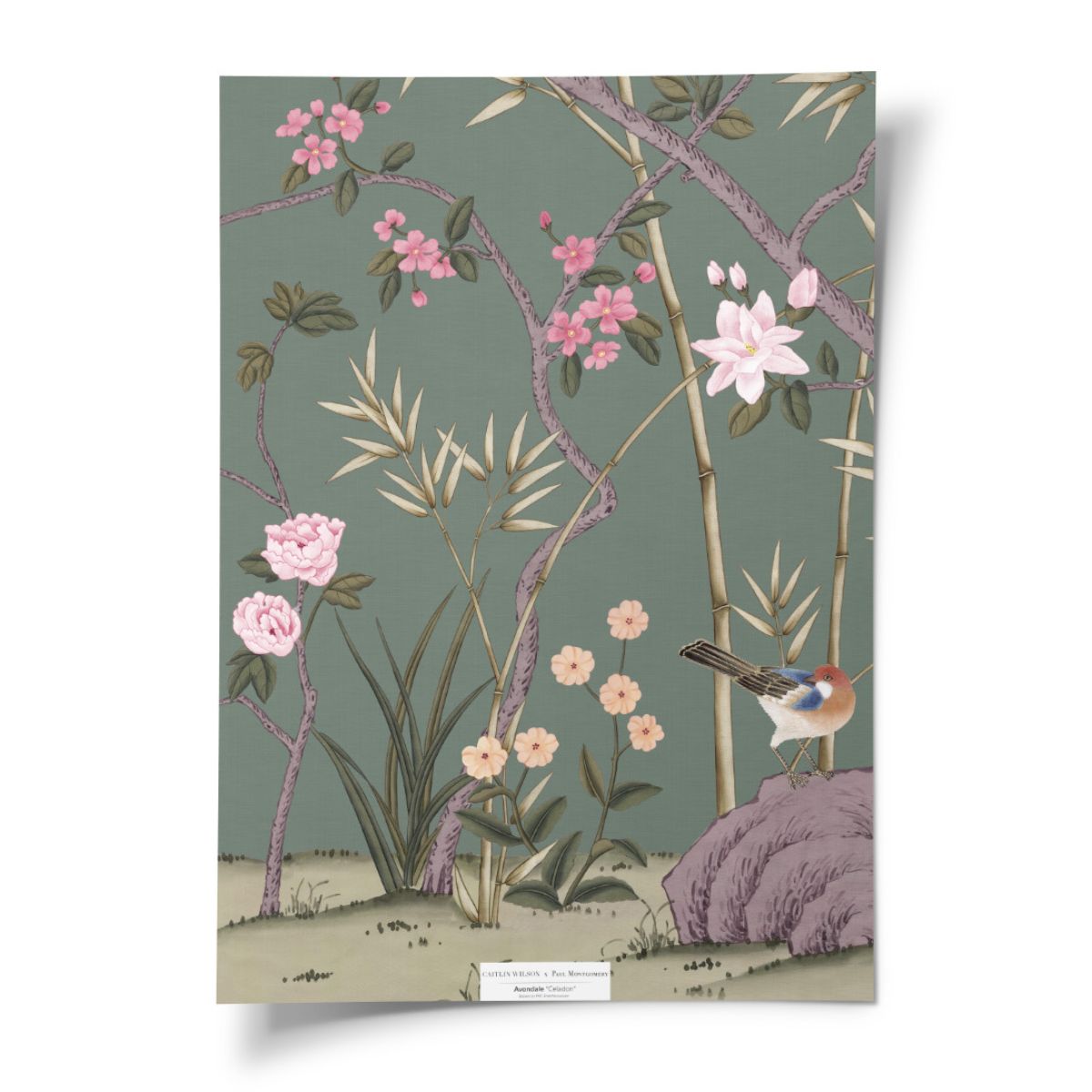 Avondale in Celadon Mural - Caitlin Wilson Design