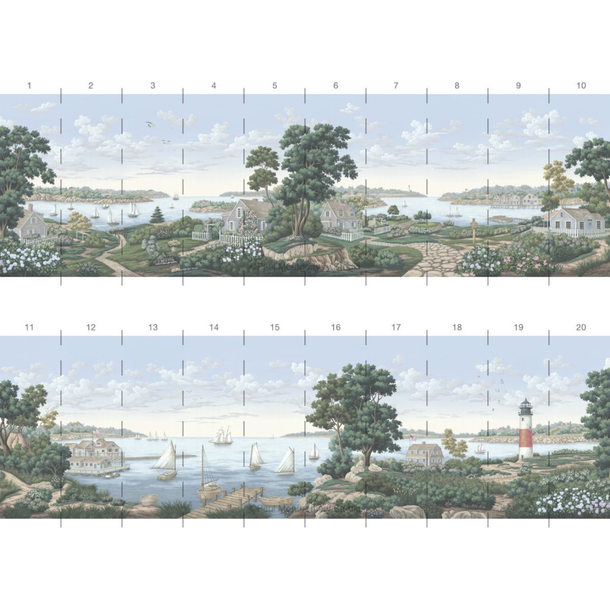 Nantucket in Classic Mural - Caitlin Wilson Design