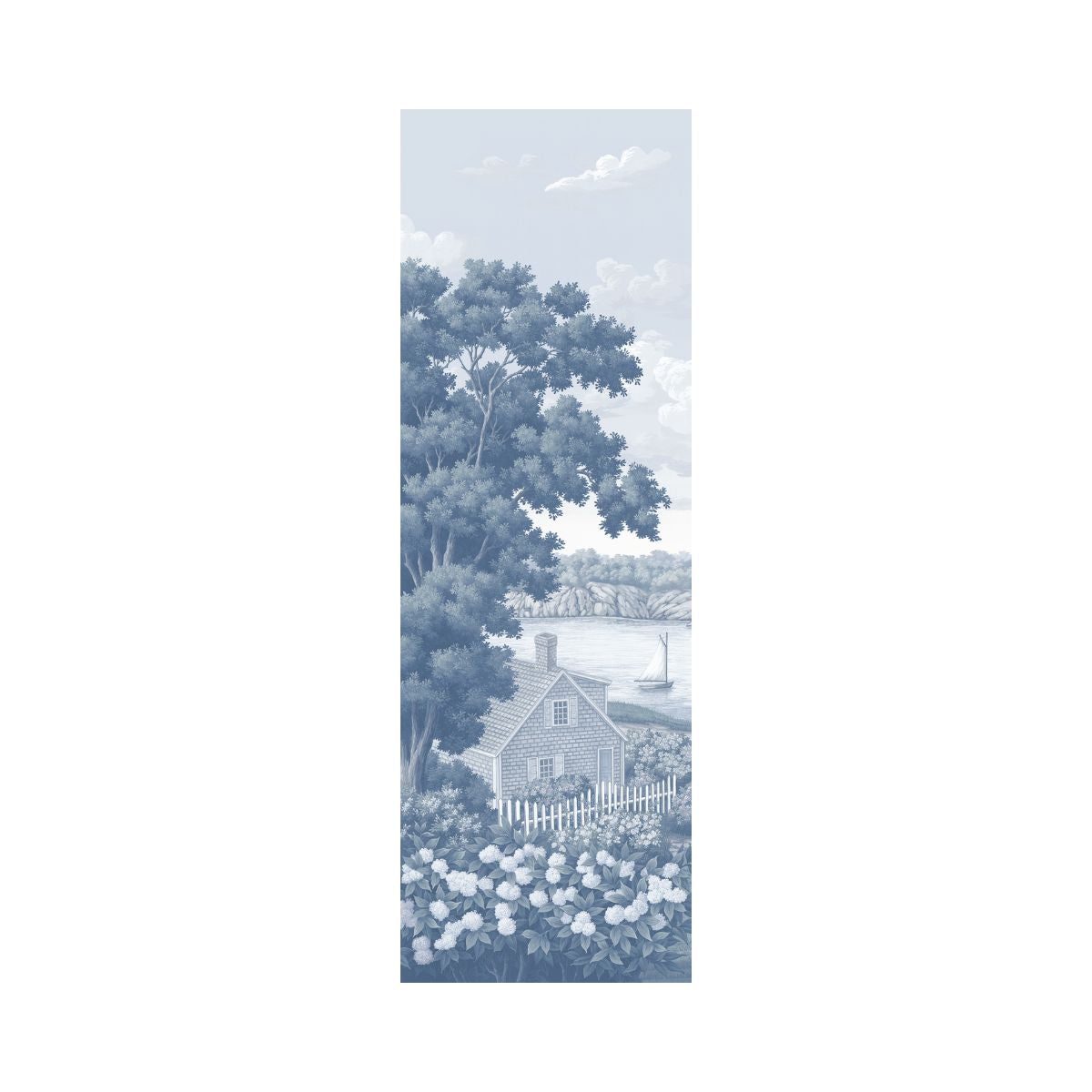 Nantucket in Blue Mural - Caitlin Wilson Design