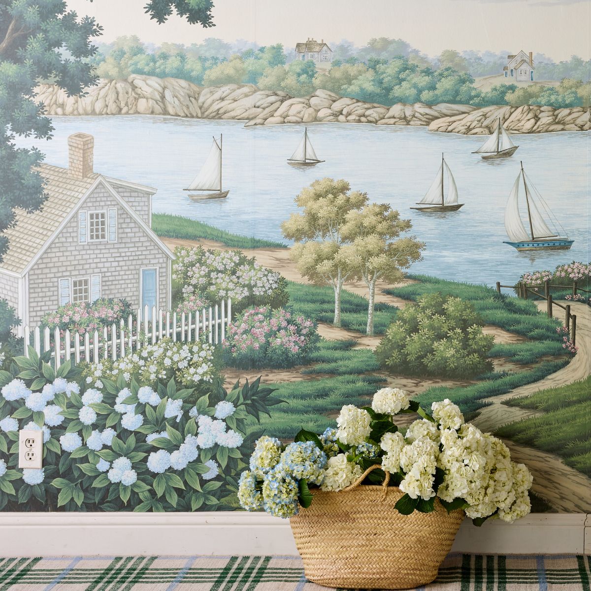 Nantucket in Classic Mural - Caitlin Wilson Design