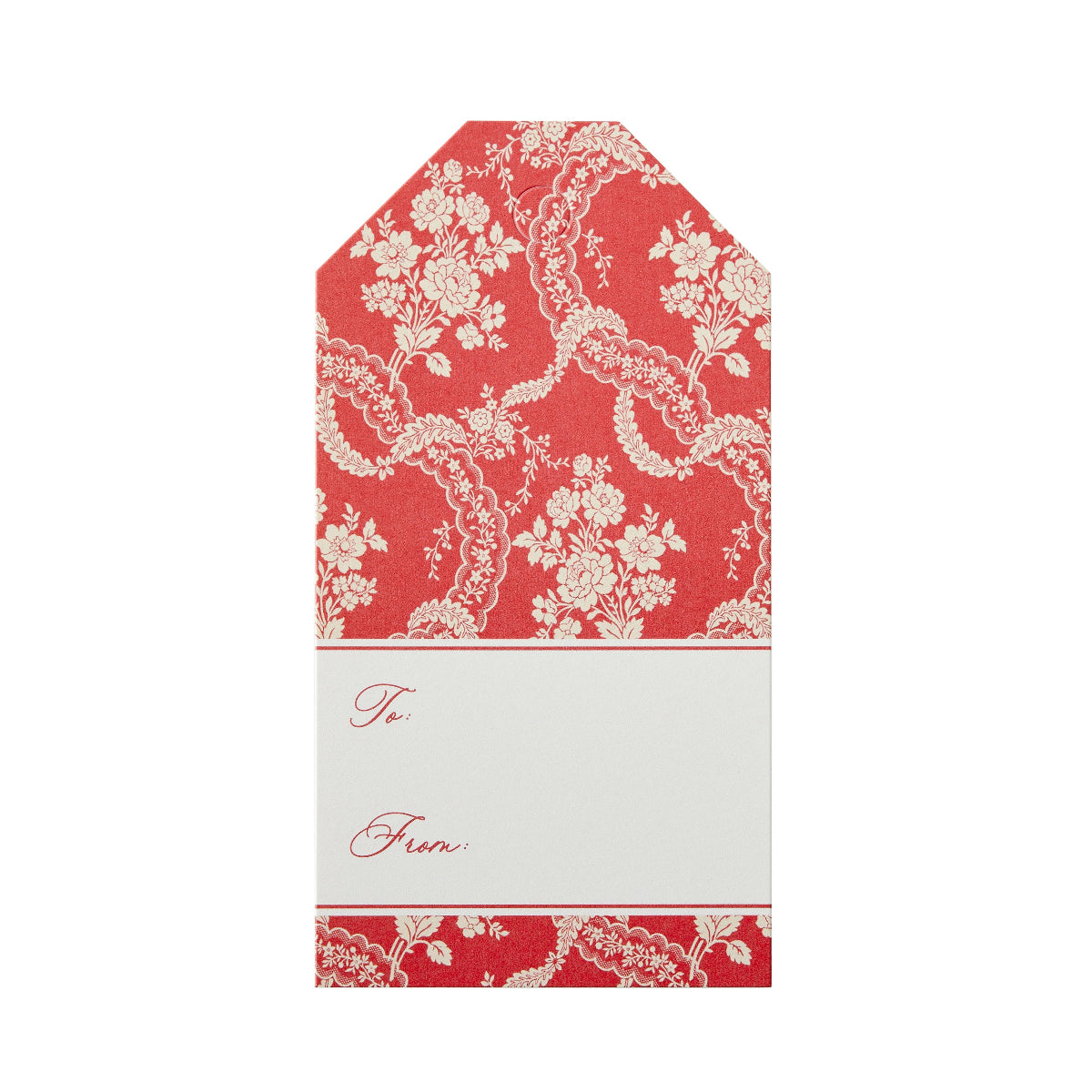 Noel Rouge Lace Gift Tag - Caitlin Wilson Design