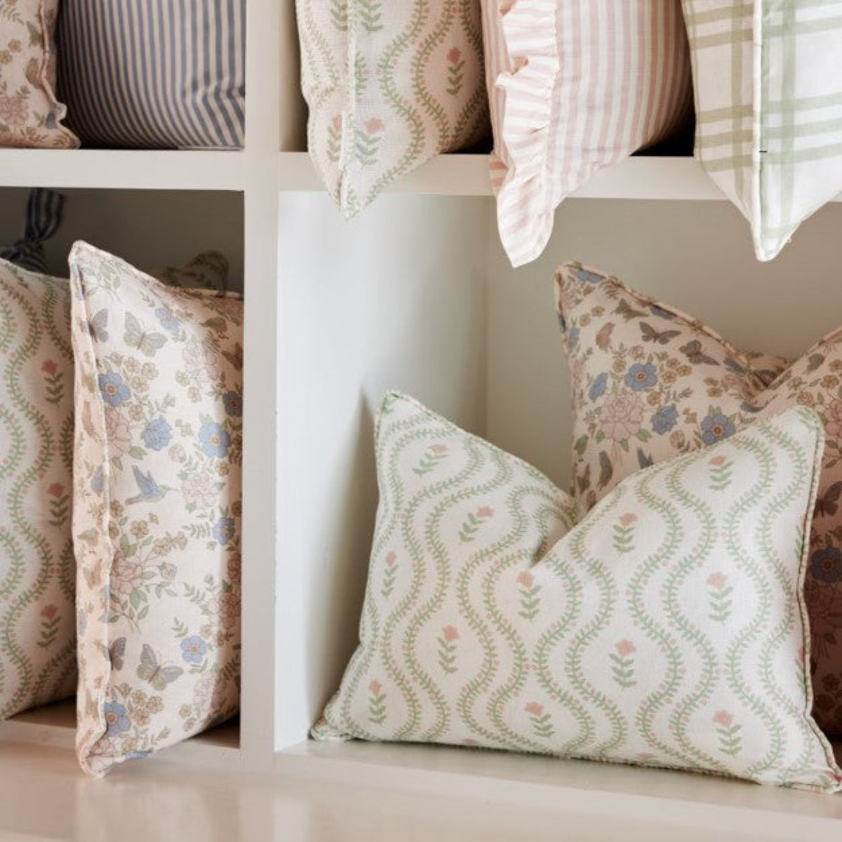 Stella Trellis Floral Pillow Cover - Caitlin Wilson Design