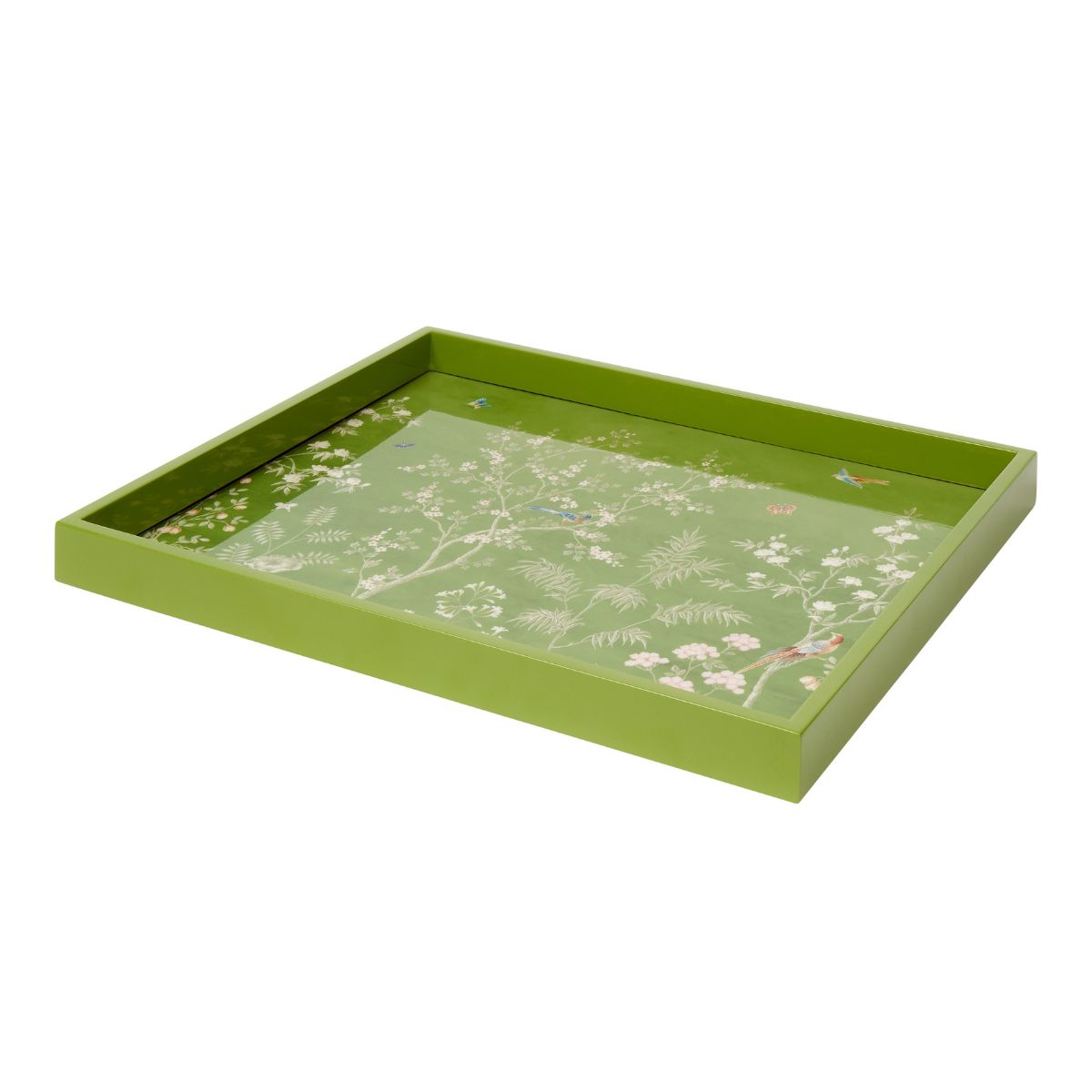 Green Chinoiserie Tray - Medium
