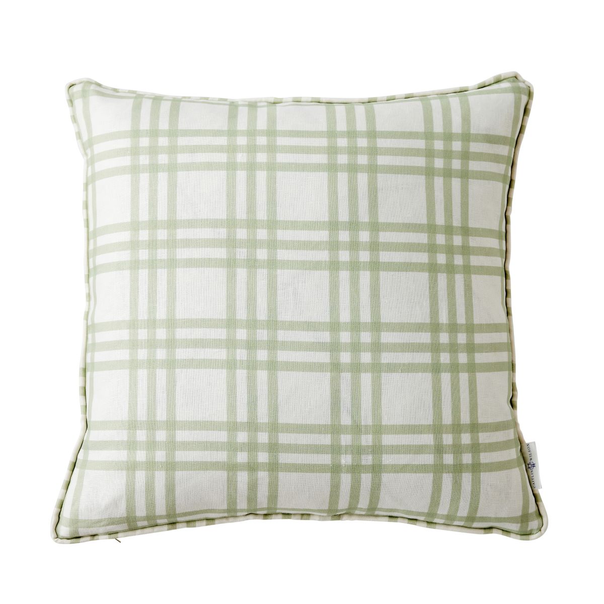 Teddy Plaid in Green Pillow Cover - Caitlin Wilson Design