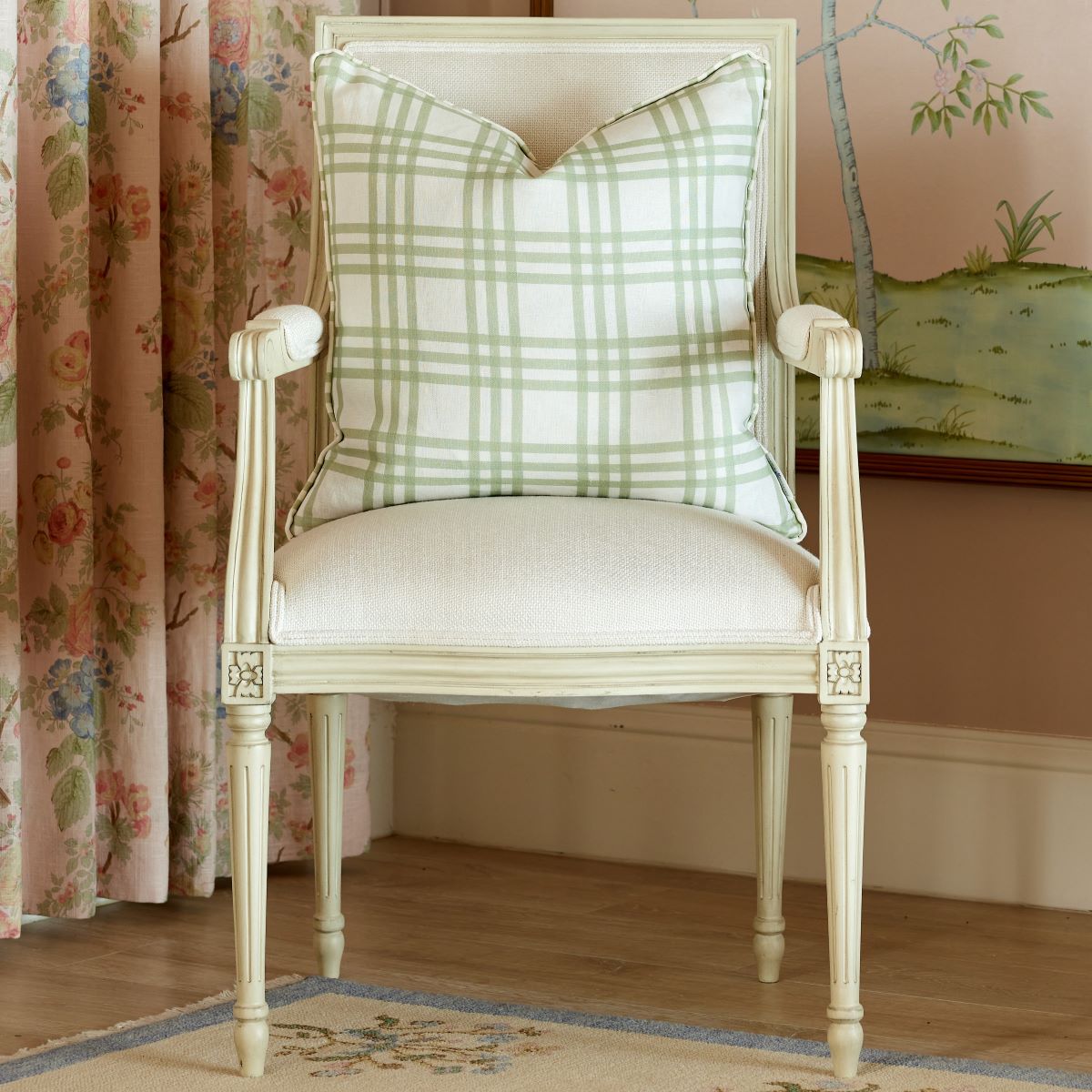 Teddy Plaid in Green Pillow Cover - Caitlin Wilson Design