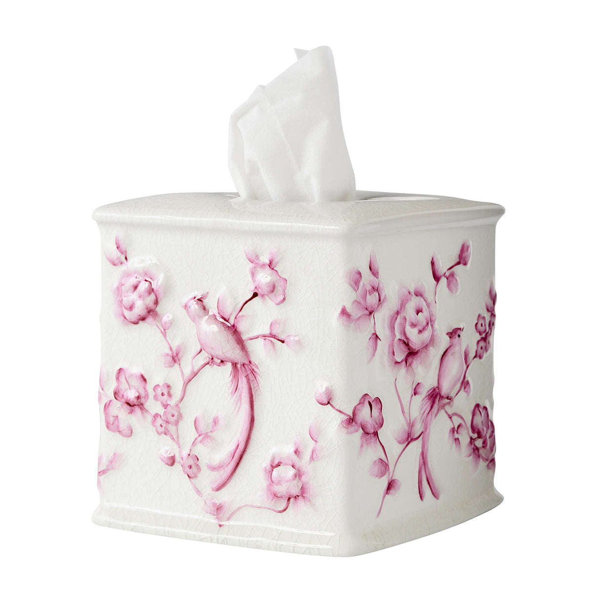 Chinoiserie Tissue Holder - Pink