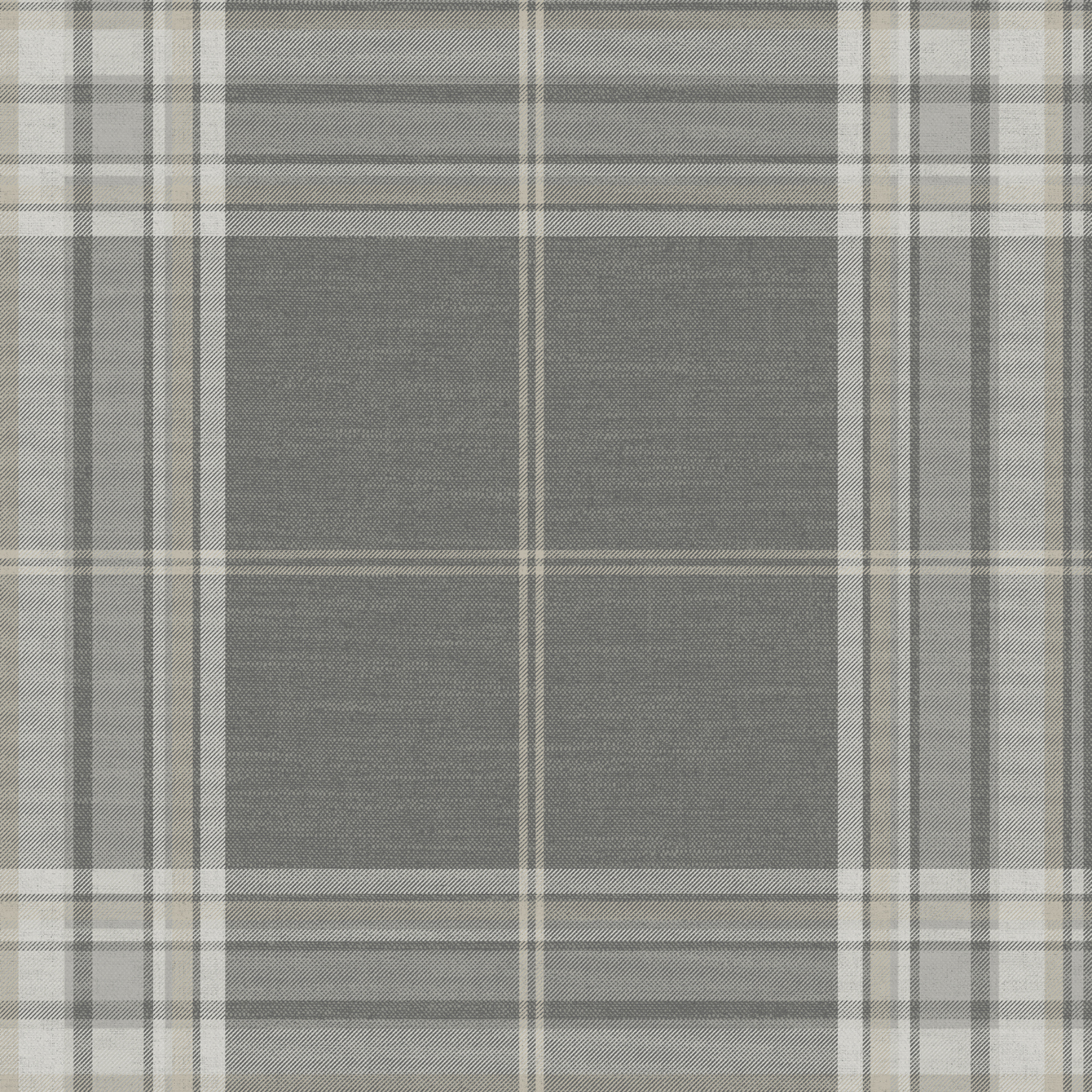 Princeton Plaid Wallpaper in Fog - Caitlin Wilson Design