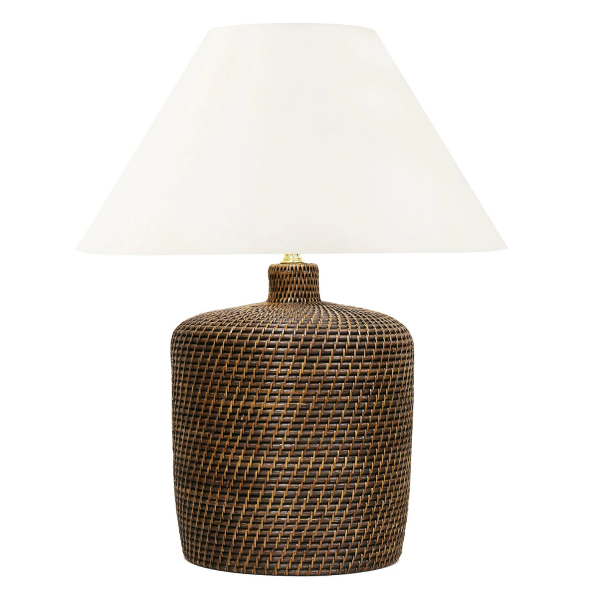 Stanford Rattan Table Lamp in Antique Brown - Caitlin Wilson Designs