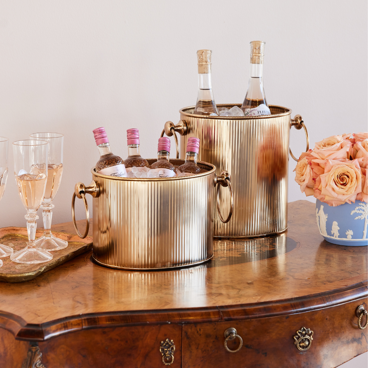 Rowan Ice Bucket in Brass - Caitlin Wilson Design