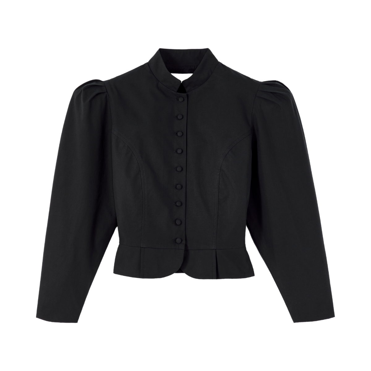 Amoako Popelin Top in Black - Caitlin Wilson Designs