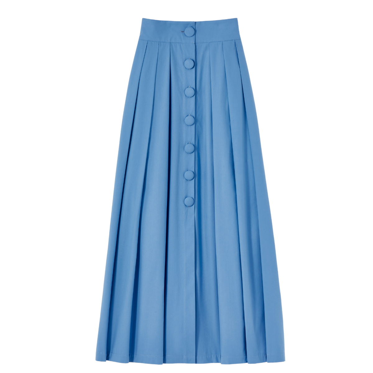 Irving Popelin Skirt in Blue - Caitlin Wislon Designs