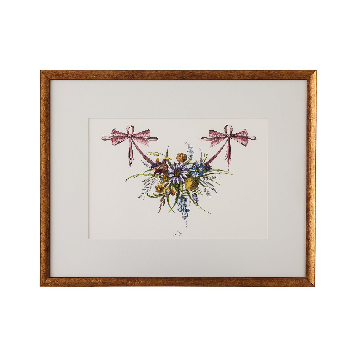 Floral Month Print - July - Caitlin Wilson Design