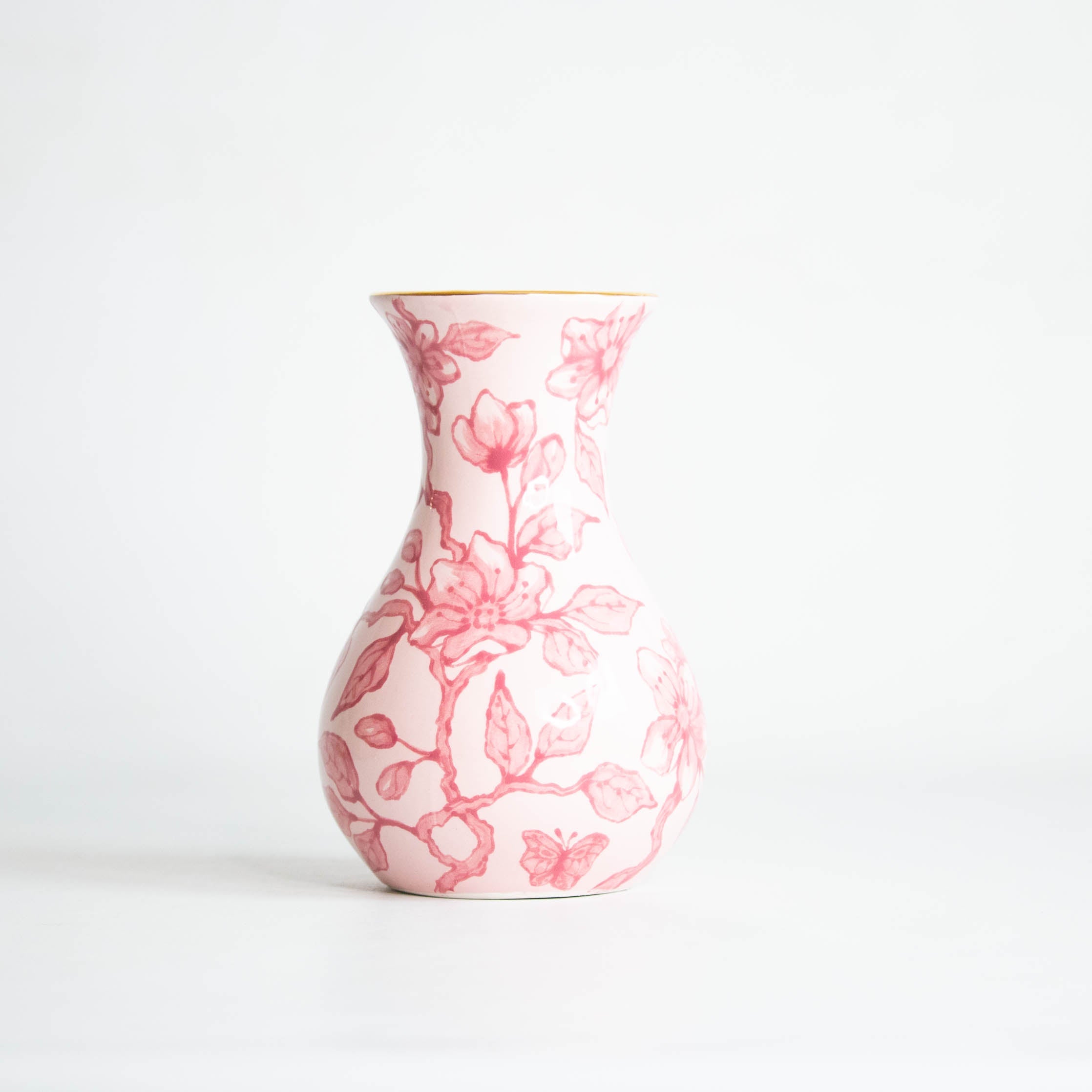 Pink Blossom Chinoiserie Emilene Vases