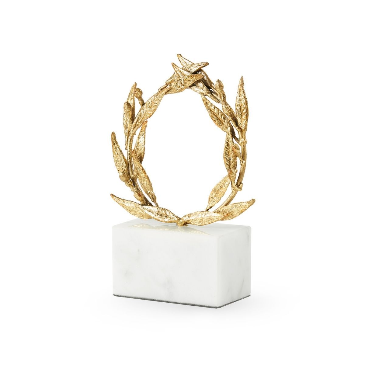 Gilded Wreath Statue