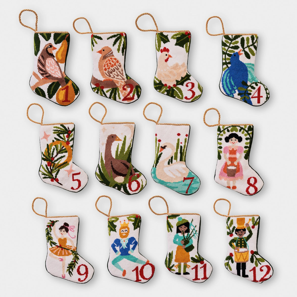 12 Days of Christmas - Full Bauble Stocking Set