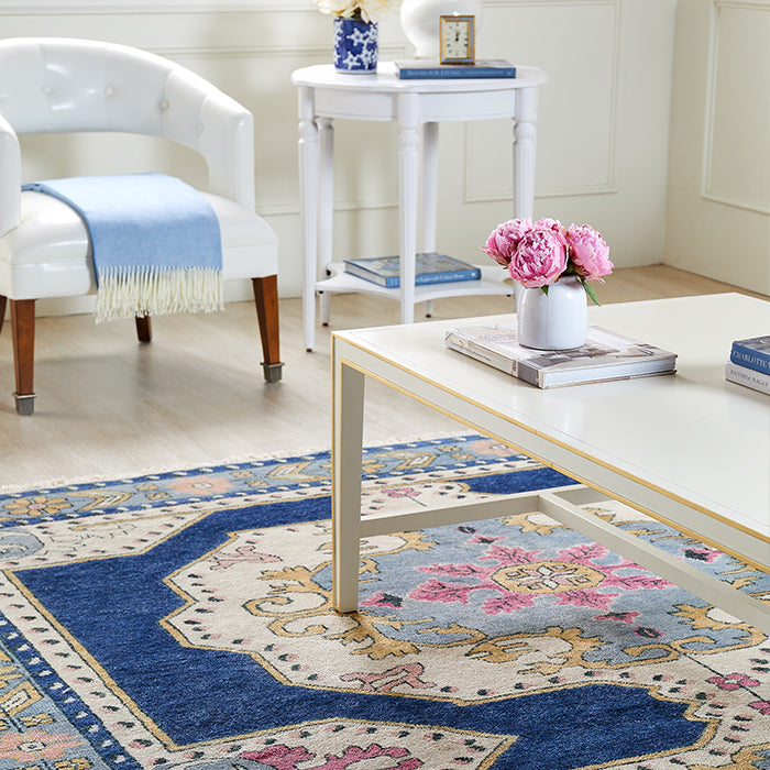 Soleil Rug in Navy | Hand-Knotted Persian Rug | Caitlin Wilson