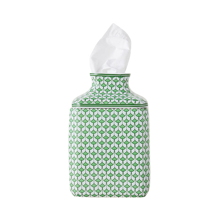 Spring Green Porcelain Tissue Holder