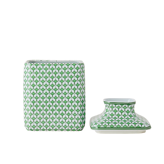 Spring Green Porcelain Tissue Holder