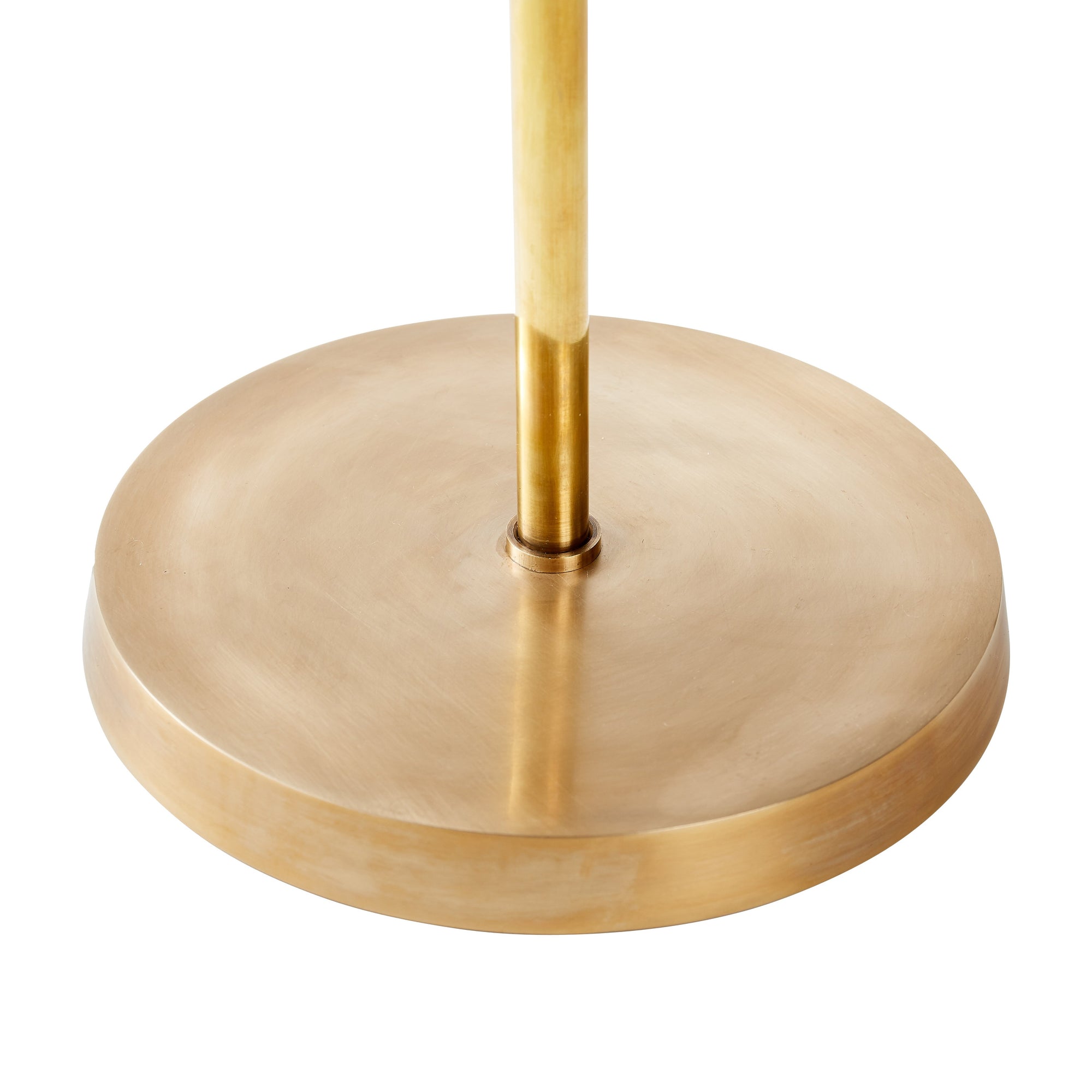 Circular Brass Base of Scarlett Floor Lamp