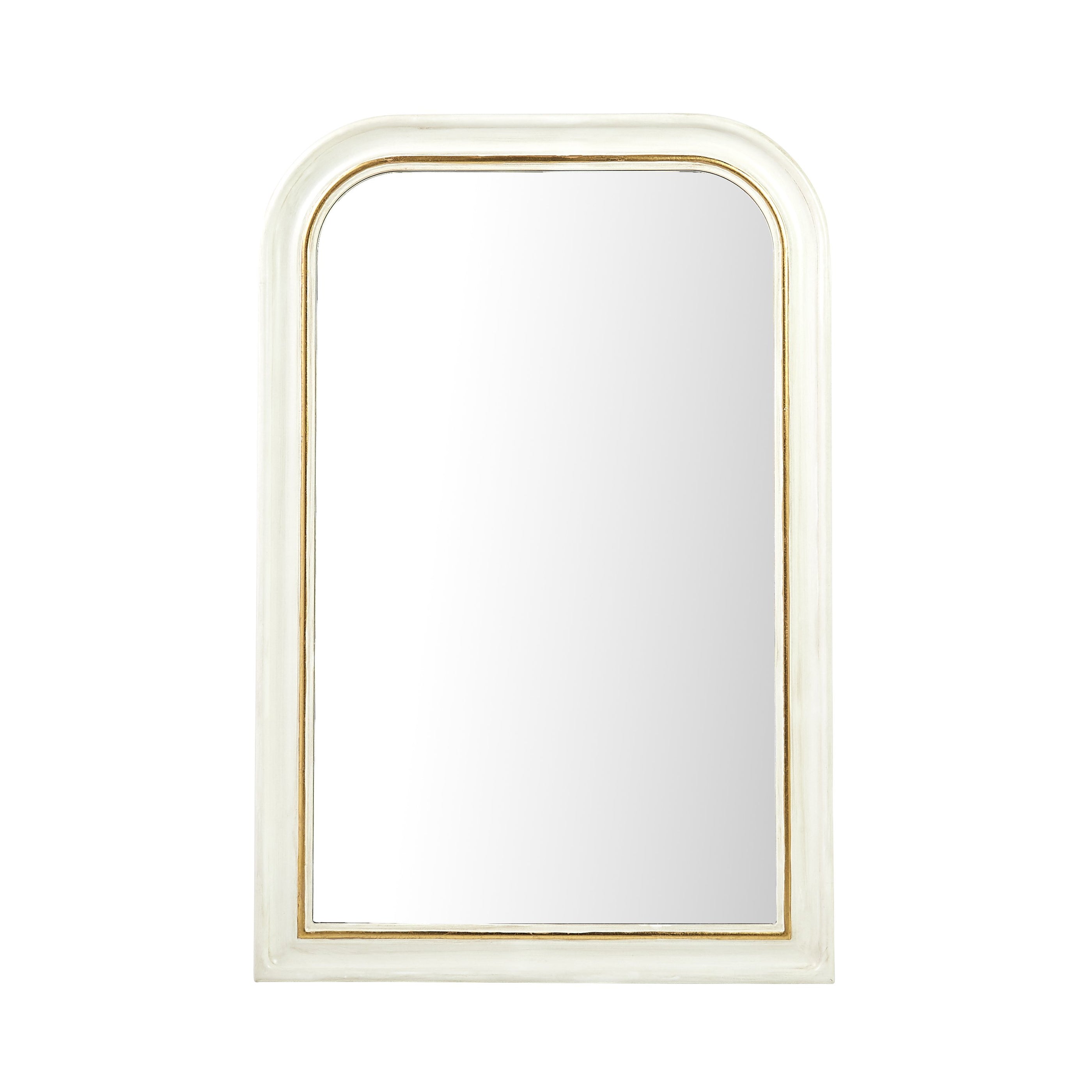 Vera Small Mirror in White with Curved Silhouette